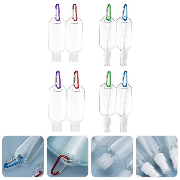 Raindrops Travel Bottles with Keychains, Small Leakproof Containers for Toiletries and Cosmetics