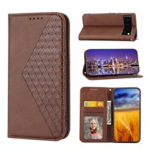 Tarise for Google Pixel 6 Phone Case, Luxury PU Leather Shockproof Flip Folding Kickstand Card Holder Pocket Wallet Wrist Strap Handbag Magnetic Closure Case Cover for Google Pixel 6 6.4 inch, Brown