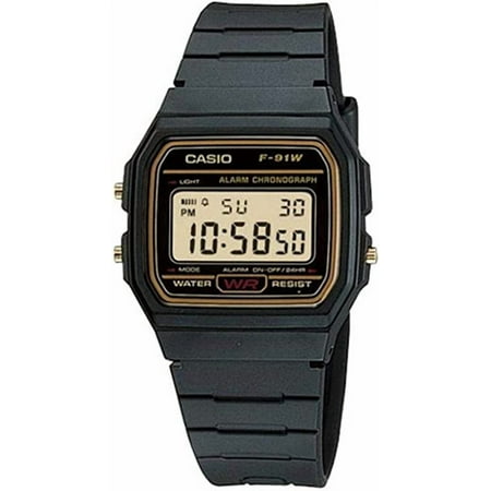 Casio F-91WG-9 Men's Digital Dial Black Strap Chronograph Watch
