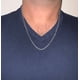 thumbnail image 5 of SilverCloseOut Collar de Cadena Tipo Cable Unisex Fino de Acero Inoxidable de 3,1 Mm (16 Pulgadas), 5 of 6