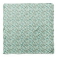 thumbnail image 4 of Bimba Green Text & Rose Wreath Floral Printed Pure Silk Scarf Neck Wrap Summer Hair Bandanas For Women 40 x 80 Inches, 4 of 6