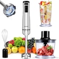 thumbnail image 1 of SANGKEE Batidora de Mano Inmersion, Licuadora de Mano 4 en 1, Variable Velocidad y Modo Turbo con Cuchillas de Acero Inoxidable, Picadora 500ml, Batidor de Huevos y Vaso Medidor 700ml, 500W, HHB1, 1 of 9