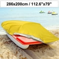 thumbnail image 3 of Unique Bargains 112.6"x79" 210D Pedal Boat Cover Waterproof for 3 or 5 Person Pedal Paddle Boat Storage Protector Yellow, 3 of 6