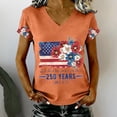 thumbnail image 2 of NMMUED 4th of July Shirt Women American Flag Shirt 250 Years of Liberty 1776-2026 Usa Flag Shirt 250th Birthday Tunic Tops Memorial Day Independence Day Apparel Orange M, 2 of 7
