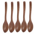 thumbnail image 1 of Sturdy Durable Wooden Spoons, Retro Wooden Spoons For Housewarming Gifts 5Pcs Wooden Spoons For Shop Tableware With 5 X Wooden Spoons For Shop Tableware Big Crimp Tail Spoon, 1 of 8