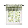 thumbnail image 2 of Kitchen Cafe Valance Curtain for Small Windows,Abstract Sage Green Oil Painting Rod Pocket Short Valances Retro Rustic Graffiti Artwork Window Treatment Panel for Living Room/Bedroom/Bathroom,42x18in, 2 of 9