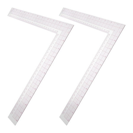 WRISTBIQUE Right Angle Ruler for Tailor 2Pcs Transparent Plastic for Precision Framing and Fabric Cutting WRISTBIQUE Right Angle Ruler for Tailor 2Pcs Transparent Plastic for Precision Framing and Fabric Cutting