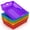 Rainbow, variant on 6 Pack Plastic Classroom Storbaskets Paper Trays For Organization & Turn In Teachers Studesk Organizer Bin 13.8x10.6x3.1 Inch (rainbow)