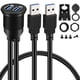 thumbnail image 1 of Cable de ExtensióN de Montaje Empotrado AUX Doble USB 3.0 de 2 Puertos para AutomóVil, CamióN, , Motocicleta, Tablero de Instrumentos, 3 Pies, 1 of 1