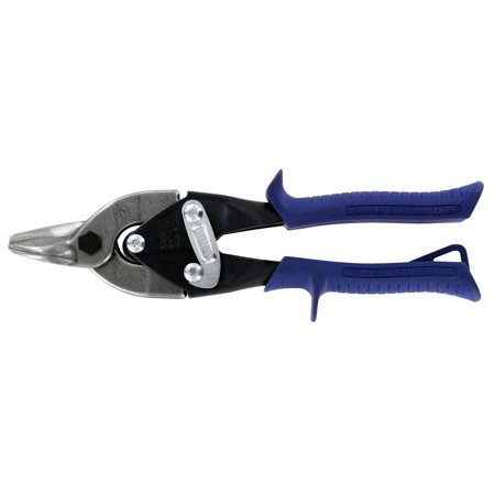 Cut Snips Shears (MIDWEST Bulldog Aviation Tin Snip - Straight Cut Regular Tin Cutting Shears with Forged Blade & KUSH'N-POWERWalmartfort Grips - MWT-6716B, Cuts straight. Use in either.., By Midwest Tool)