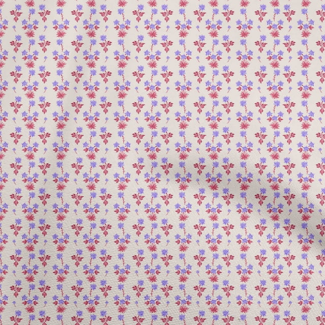 oneOone Georgette Viscose Pale Pink Fabric Floral Sewing Craft Projects Fabric Prints By Yard 42 Inch Wide