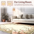 thumbnail image 2 of Flatwoven High Traffic Area Rug, Vintage Floral Small Entrance, Non Slip, Stain Resistant, Washable Area Rugs for Living Room, Bedroom(Beige, 6X9), 2 of 8