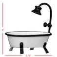 thumbnail image 6 of Foreside Home & Garden White Black Rim Enamel Antique Bathtub Soap Dish, 6 of 8