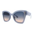 thumbnail image 2 of Womens Oversize Butterfly Thick Horn Rim Plastic Sunglasses Blue Peach, 2 of 4
