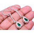 thumbnail image 2 of Eye In Malachite - Congo Designer Handmade 925 Sterling Silver Earring 1.95" E6, Beautiful Jewelry For Woman, New Year Sale, Valentin's Day Gift, 2 of 2