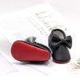 thumbnail image 6 of Double Bow Fringe Baby Moccasins - Soft Sole Baby Shoes Girls Toddler Crib Flats, 6 of 7