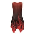 thumbnail image 6 of FUIALDOLG Fire Flame Summer Dress for Womens Sleeveless Round Neck Swing Sleeveless Sundresses Flowy Pleated Asymmetric Dress for Cocktail Party,XL, 6 of 8
