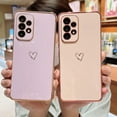 thumbnail image 6 of Designed for Samsung Galaxy A53 Case,Cute Plating Edge Love Hearts Pattern with Camera Lens Protection Phone Cover for Samsung Galaxy A53 5G,Purple, 6 of 10