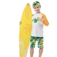 thumbnail image 4 of Boys Long Sleeve Rash Guard Swimwear for Kids UPF 50+ Sun Two Piece Swimsuit Set for Beach Pool Outdoor Activities, 4 of 8