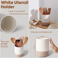 thumbnail image 5 of Yangbaga kitchen Utensil Holder for Countertop-7.2" Large Kitchen Utensil Organizer Ceramic Cooking Utensil Holder,Utensil Crock for Kitchen Counter Matte Cream-Colored Farmhouse Decor Accessories, 5 of 7
