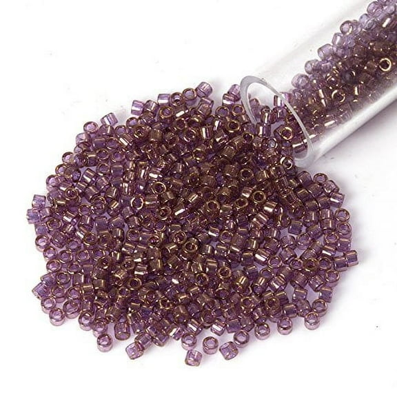 Miyuki Delica Seed Bead 11/0 Gold Luster Amethyst Transparent