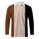 thumbnail image 3 of Gibobby Camisas polo Hombres Casual Otoño Invierno Manga larga Turndown Neck Shirt Impreso Camiseta Top Blusa(Café,XL), 3 of 5