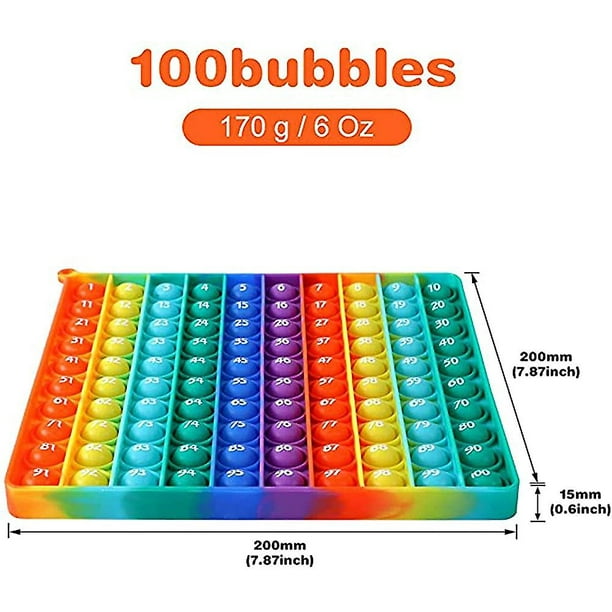 1-100 Numbers Tables Push Pop Square Pop Fidget Toys It Game 