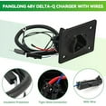 thumbnail image 2 of EZGO Charging Port, EZGO RXV Charger Receptacle, 48V Golf Cart Delta-Q Charger Port with DC Cord for 2008-up EZGO RXV 48 Volt Electric Golf Cart,  OEM #602529, 2 of 7
