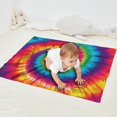 thumbnail image 2 of Colorful Rainbow Tie Dye Spiral Pattern Blanket,Comfortable Soft Flannel Throw Blanket,All Season,Warm Lightweight Blankets for Sofa Bed Couch Living Room Chair,30"x40", 2 of 4