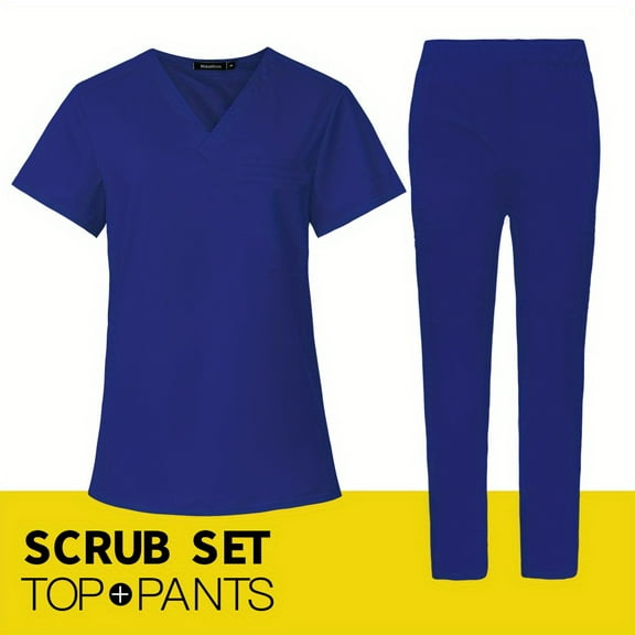 Men's Scrubs Medical Uniform Lab Set Male Wholesale Clinic Hospital Doctor Overalls V-neck Fashion Scrub Pharmacy Nurse Clothes