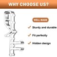 thumbnail image 3 of 12 PCS Hidden Channel Valance Clips, 2-1/8inch Clear Plastic Blinds Clips for Valance with a Groove in The Back, 3 of 5