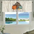 thumbnail image 3 of It's Fall Y'all Farmhouse Short Window Curtain Valances, Thanksgiving Pumpkin Sunflower Beige Rod Pocket Kitchen Valances for Living Room Bedroom Bathroom Cafe 42" x 12", 3 of 8