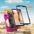 thumbnail image 4 of Funda para Samsung Galaxy Tab A9, Funda Protectora de Silicona Anti-caída + Capa de PC con Asa, Soporte, Correa para el Hombro, Resistente a Golpes, Funda Protectora para Tablet de Tres Pruebas, Rojo, 4 of 10