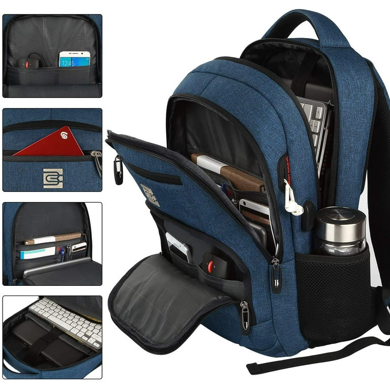 Bruno Cavalli Slim Business Travel Laptop Backpack USB Port