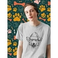 thumbnail image 2 of Corgi Portrait W Santa Hat T-Shirt Men -Image by Shutterstock, Male 4X-Large, 2 of 4
