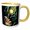 Yellow/White, variant on 3drose, Commander Hue - Sci-fi Hero Battles Tentacle Alien in Space, 15oz Two-tone Yellow Mug