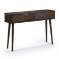 thumbnail image 2 of Plank+Beam 46" Mid Century Modern Console Table with Storage Shelves, Entryway Table with Storage, Foyer Tables for Entryway, Console Table, Walnut, 2 of 9