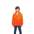 thumbnail image 3 of Kids Orange Safety Full Zip High Visibility Thick Fleece Hooded Sweatshirt Hunting Jacket,  XL,Blaze Orange, 3 of 8