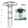 thumbnail image 1 of Garden Circular Trellis, Black Steel Frame Umbrella Trellis Tower, Vertical Steel Garden Climbing Tower, Garden Climbing Plant Support Structure for Live Plants Support, 1 of 7