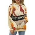thumbnail image 4 of Happy Thanksgiving Pumpkin Turkey 3D Print Hoodie Men Women Autumn Thin Pullover Sweatshirt Vintage Streetwear Tops, 4 of 6