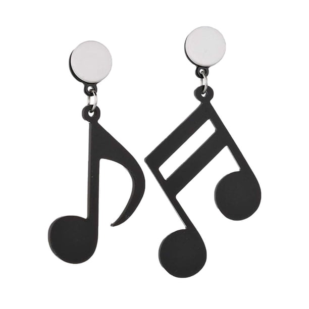 Pendiente acrílico musical para mujer, pendientes metálicos asimétricos para niñas