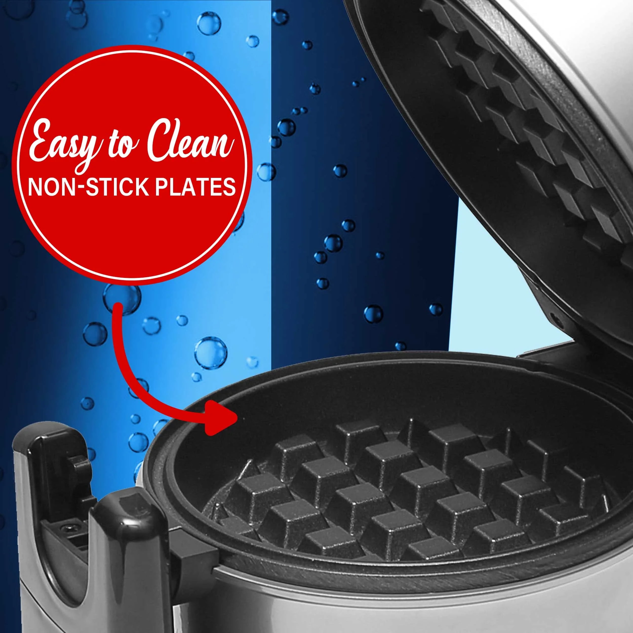 Brentwood TS-231S Electric Belgian Waffle Maker, Silver, TS-231S