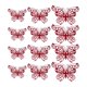 thumbnail image 2 of Paquete de 12 pegatinas de pared 3D de mariposa hueca para decoración de pared, impermeables, 3 tamaños para accesorios de decoración de boda Rojo, 2 of 9