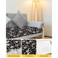 thumbnail image 4 of Black White Floral Couch Cushion Covers Stretch, Washable Sofa Seat Covers Individual Seat Cushion Sofa Slipcovers Farmhouse Vintage Botanical Leaves Couch Cover Furniture Protector S-1PCS, 4 of 7