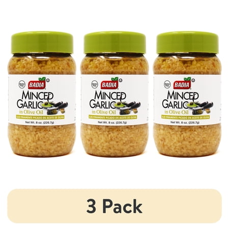 (3 pack) Badia Minced Garlic in Oil 8 oz Jar