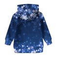 thumbnail image 3 of Kids Winter Holiday Pullover Hoodie with Festive Snowflake Print Long Sleeve Sweatshirt for Girls, 3 of 4