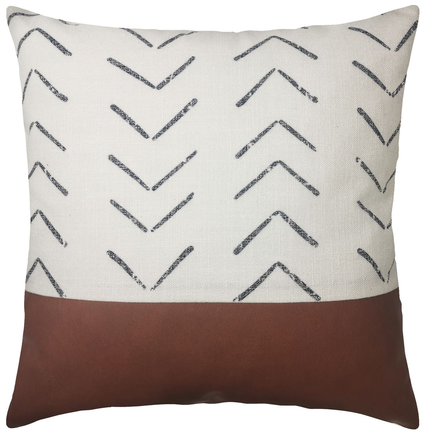 hometrends Rustic Leather Decorative Pillow