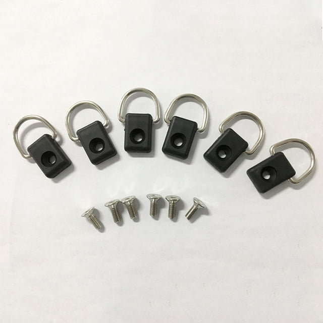 unbranded 12Ud D Ring Fishing Rigging Bungee Inoxidable Negro Para Uso En Canoas Y Kayaks