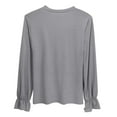thumbnail image 3 of Kids Shirts For Girls Solid color Long Sleeve Tees For Kids Fall Tops Crewneck Basic Tees Cottom Boy Shirt Boy Shirts Size Grey 6-7 Years Cute&nbsp;Boy Girl&nbsp;Clothing, 3 of 4