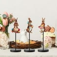 thumbnail image 5 of Easter Vintage Bunny Old Style Wooden Table Decoration Victorian Style 3Pcs, 5 of 6